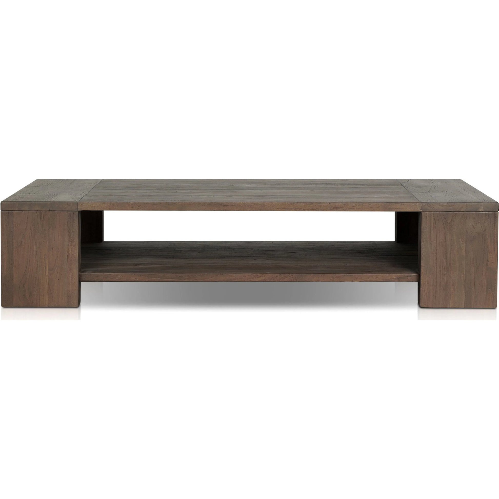 Roca Outdoor Coffee Table by Four Hands in stained heritage brown-fsc. Made from solid fsc® reclaimed teak in a transitional style.