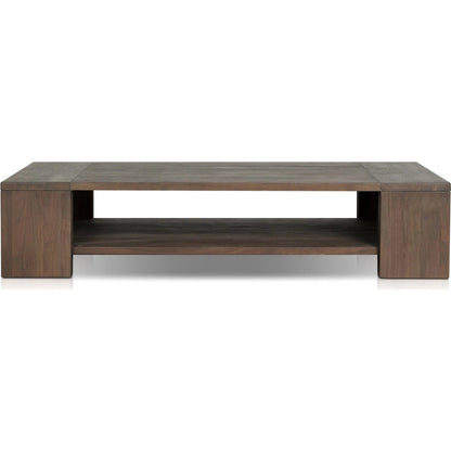 Roca Outdoor Coffee Table by Four Hands in stained heritage brown-fsc. Made from solid fsc® reclaimed teak in a transitional style.