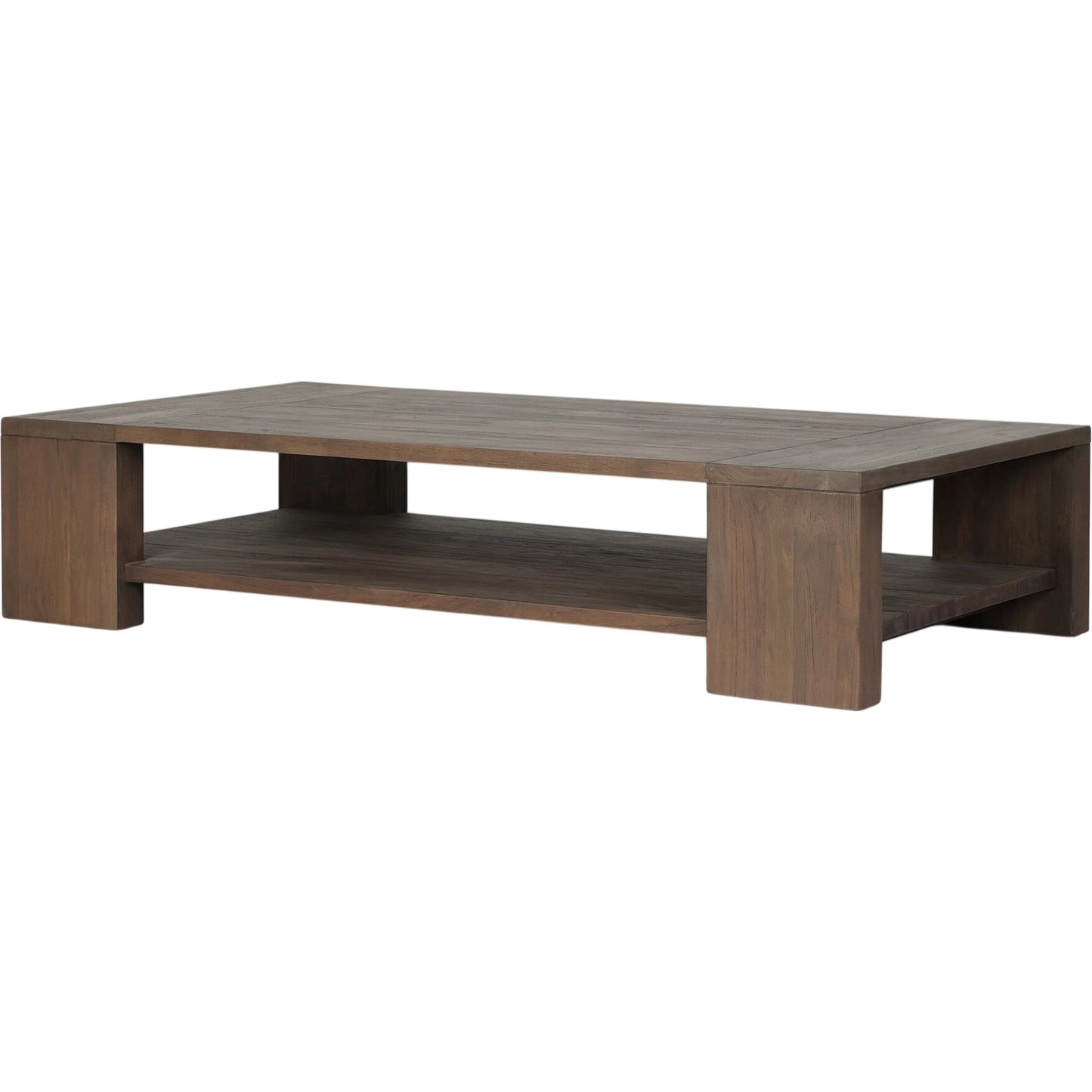 016 SI-2257151 | Primary Silo | Roca Outdoor Coffee Table by Four Hands in stained heritage brown-fsc. Made from solid fsc® reclaimed teak in a transitional style.