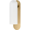 Burnished Brass, Opal Matte Glass, Black Cord / Large