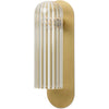 Burnished Brass, Clear Ribbon Glass / Large