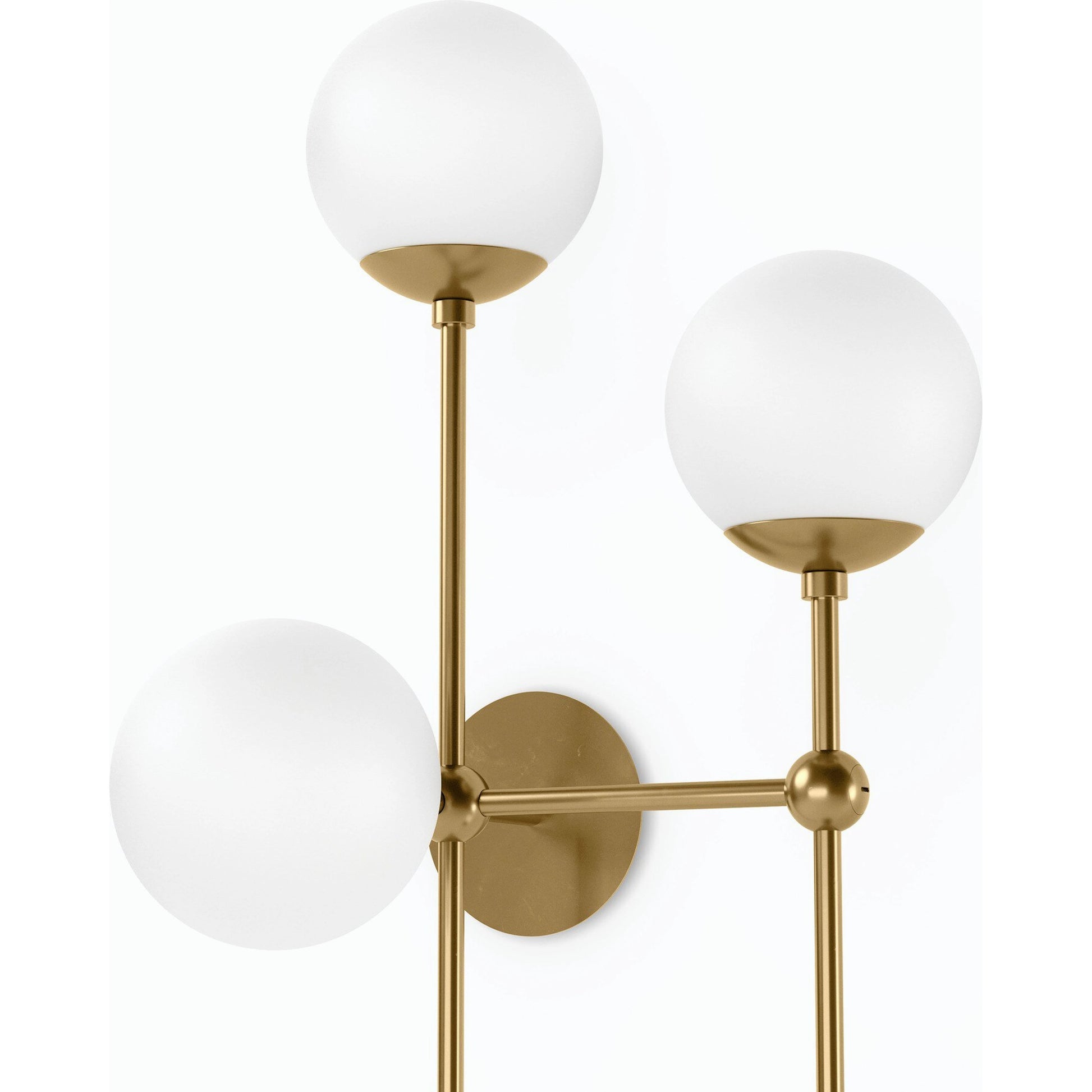 Armstrong 4 R Sconce by Four Hands. Made from brass, thermoplastic, glass in a modern style.
