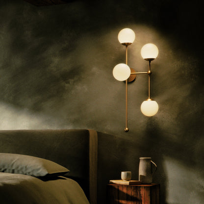 Armstrong 4 R Sconce by Four Hands. Made from brass, thermoplastic, glass in a modern style.