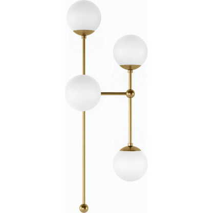Armstrong 4 R Sconce by Four Hands. Made from brass, thermoplastic, glass in a modern style.