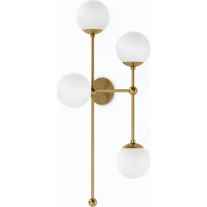 Armstrong 4 R Sconce by Four Hands. Made from brass, thermoplastic, glass in a modern style.