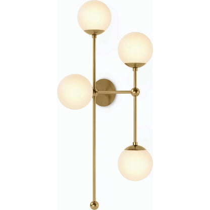 Armstrong 4 R Sconce by Four Hands. Made from brass, thermoplastic, glass in a modern style.