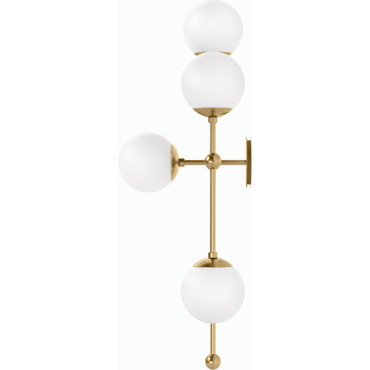 Armstrong 4 R Sconce by Four Hands. Made from brass, thermoplastic, glass in a modern style.