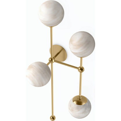 Armstrong 4 R Sconce by Four Hands. Made from brass, thermoplastic, glass in a modern style.