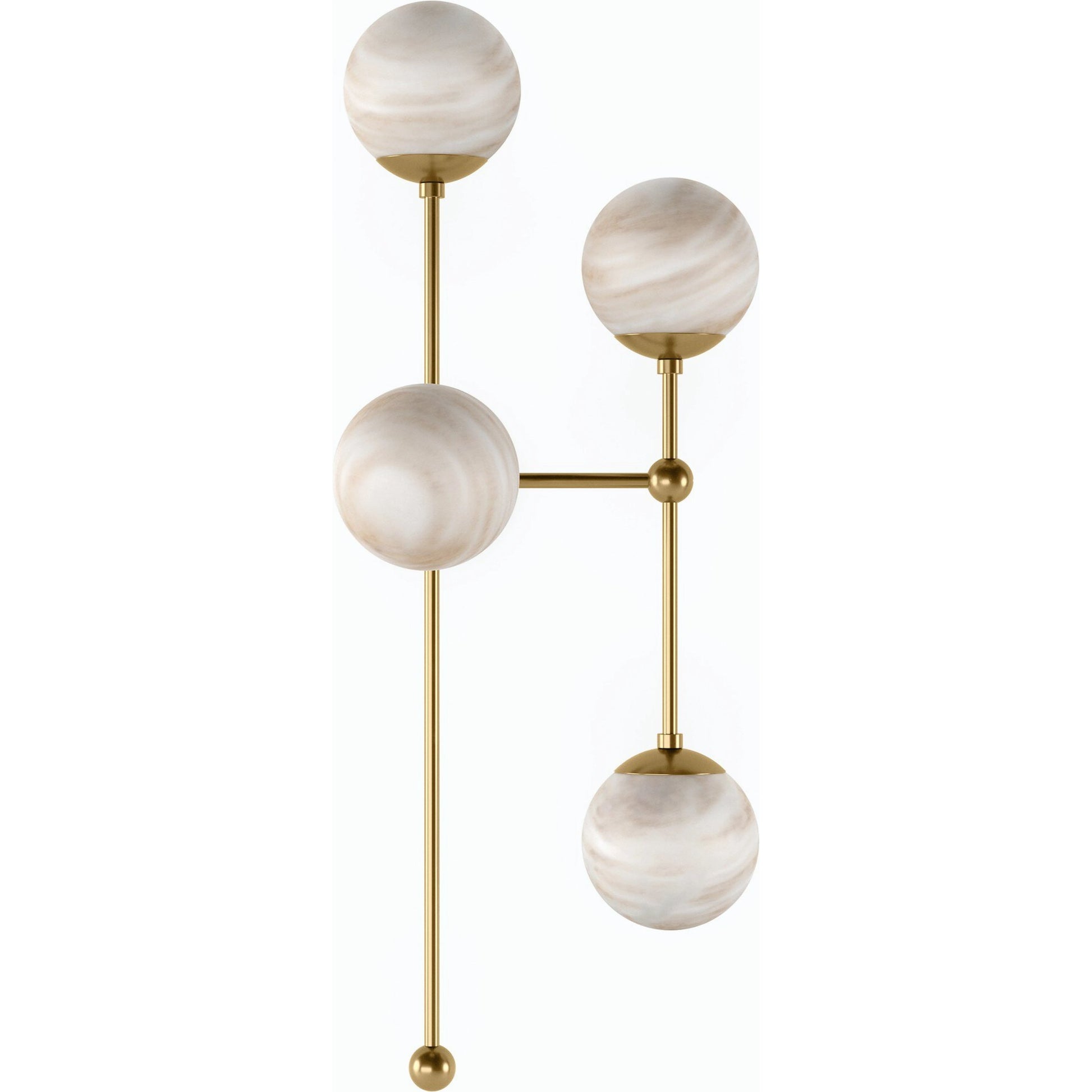 Armstrong 4 R Sconce by Four Hands. Made from brass, thermoplastic, glass in a modern style.