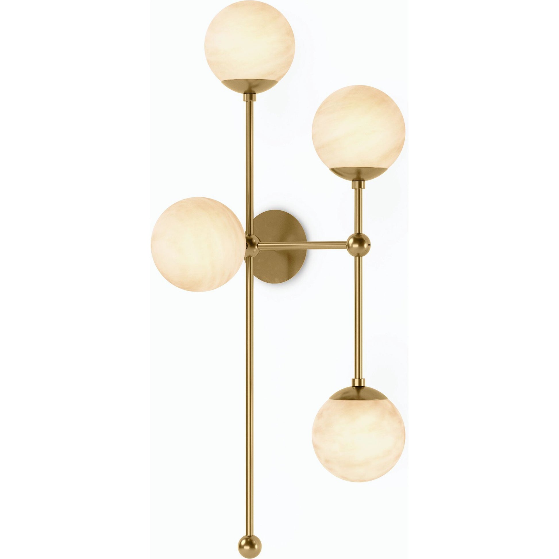 Armstrong 4 R Sconce by Four Hands. Made from brass, thermoplastic, glass in a modern style.