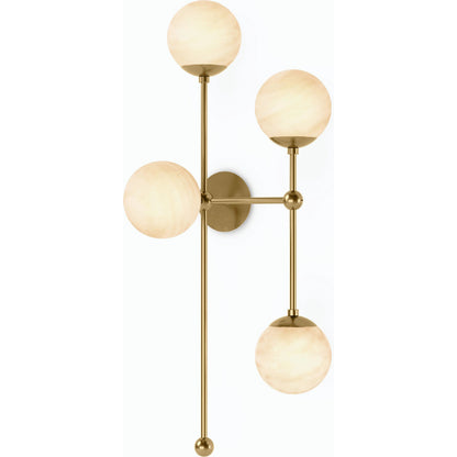 Armstrong 4 R Sconce by Four Hands. Made from brass, thermoplastic, glass in a modern style.