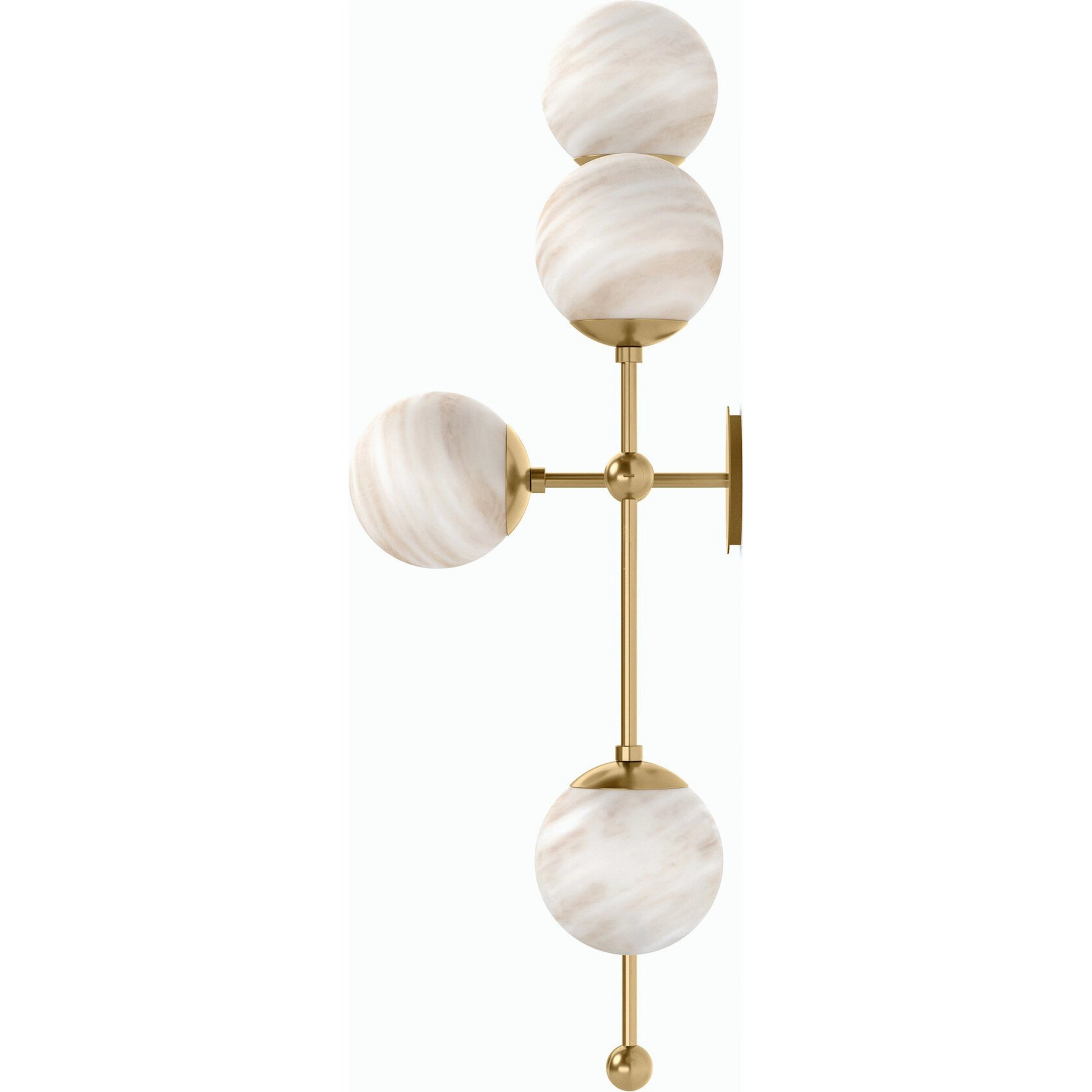 Armstrong 4 R Sconce by Four Hands. Made from brass, thermoplastic, glass in a modern style.