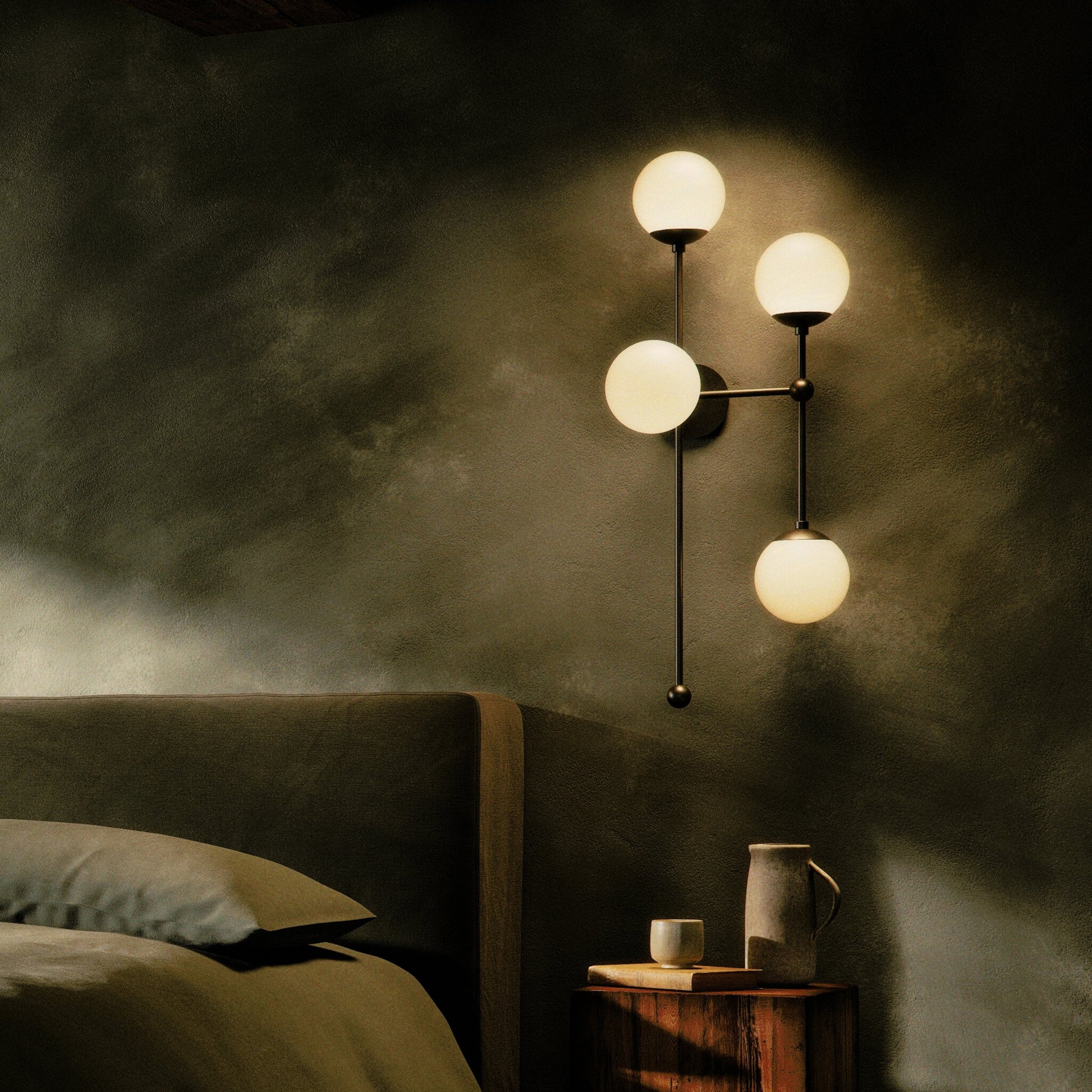 Armstrong 4 R Sconce by Four Hands. Made from brass, thermoplastic, glass in a modern style.
