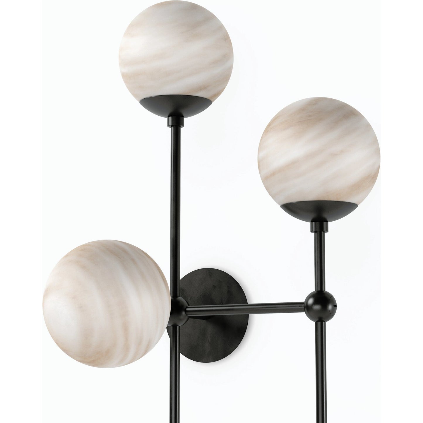 017 SI-2158042 | Closeup | Armstrong 4 R Sconce by Four Hands. Made from brass, thermoplastic, glass in a modern style.