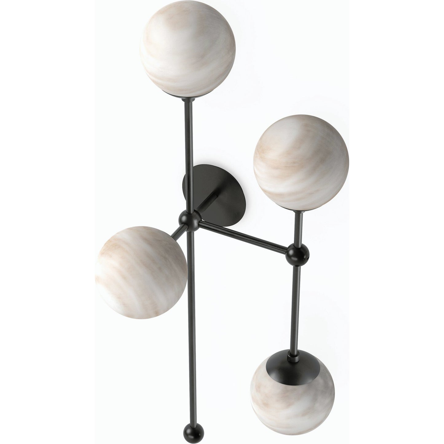 018 SI-2158042 | Closeup | Armstrong 4 R Sconce by Four Hands. Made from brass, thermoplastic, glass in a modern style.