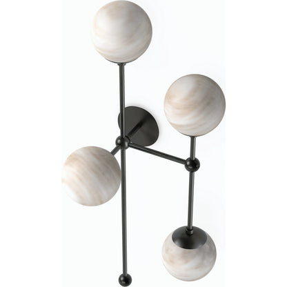 Armstrong 4 R Sconce by Four Hands. Made from brass, thermoplastic, glass in a modern style.