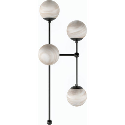 Armstrong 4 R Sconce by Four Hands. Made from brass, thermoplastic, glass in a modern style.