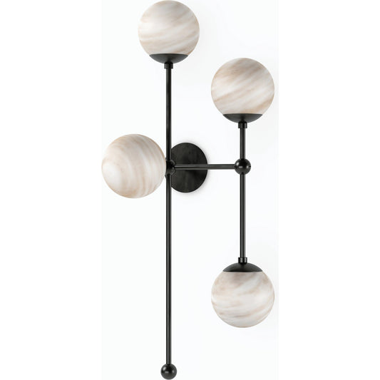 Armstrong 4 R Sconce by Four Hands. Made from brass, thermoplastic, glass in a modern style.