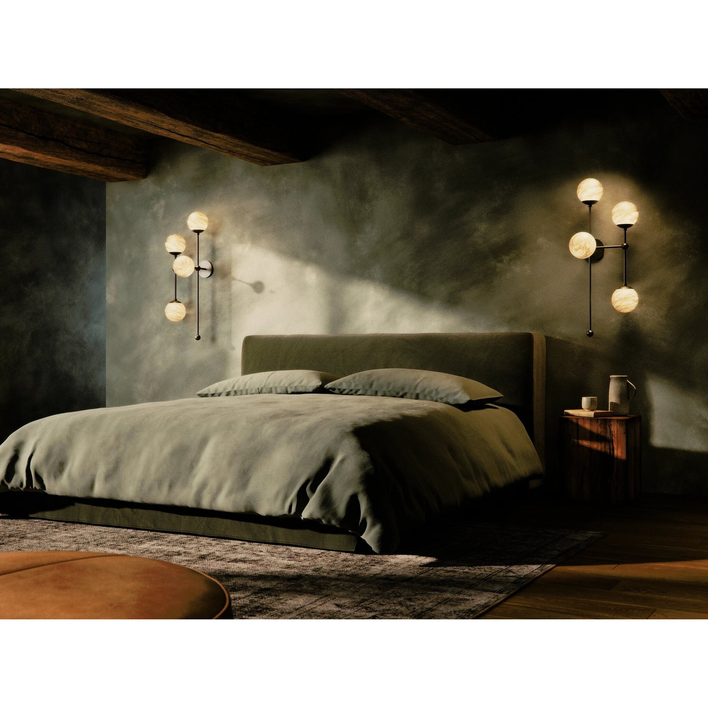 028 SI-2158042 | Lifestyle | Armstrong 4 R Sconce by Four Hands. Made from brass, thermoplastic, glass in a modern style.