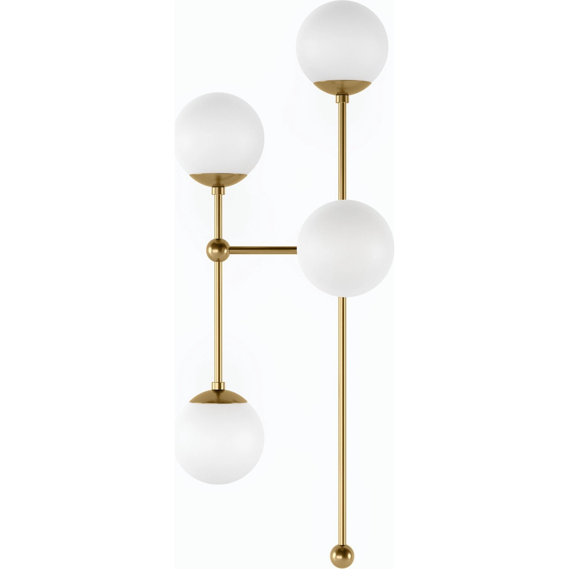 Armstrong 4 L Sconce by Four Hands. Made from brass, thermoplastic, glass in a modern style.