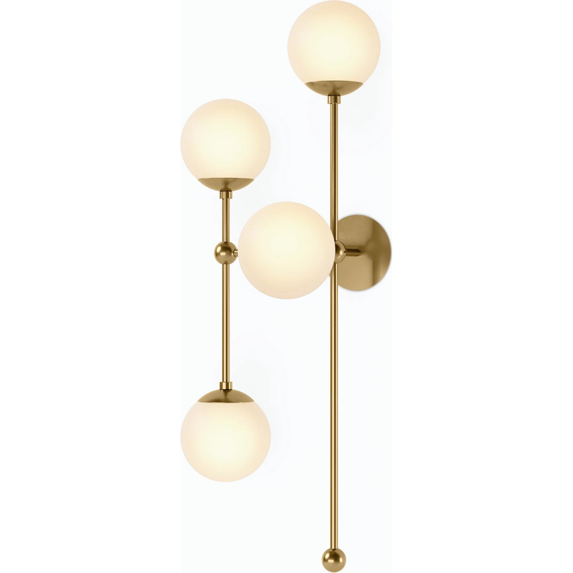 Armstrong 4 L Sconce by Four Hands. Made from brass, thermoplastic, glass in a modern style.