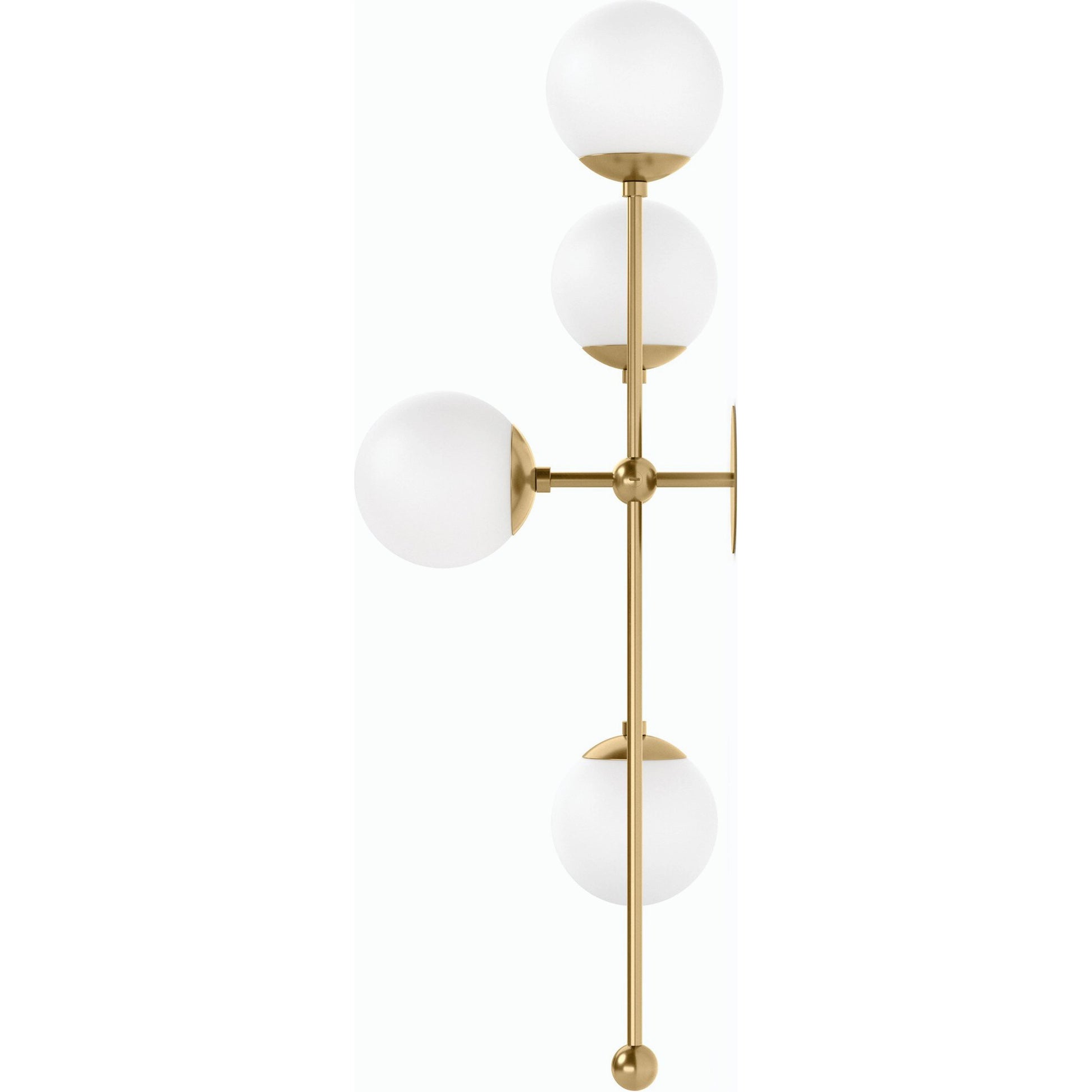 Armstrong 4 L Sconce by Four Hands. Made from brass, thermoplastic, glass in a modern style.