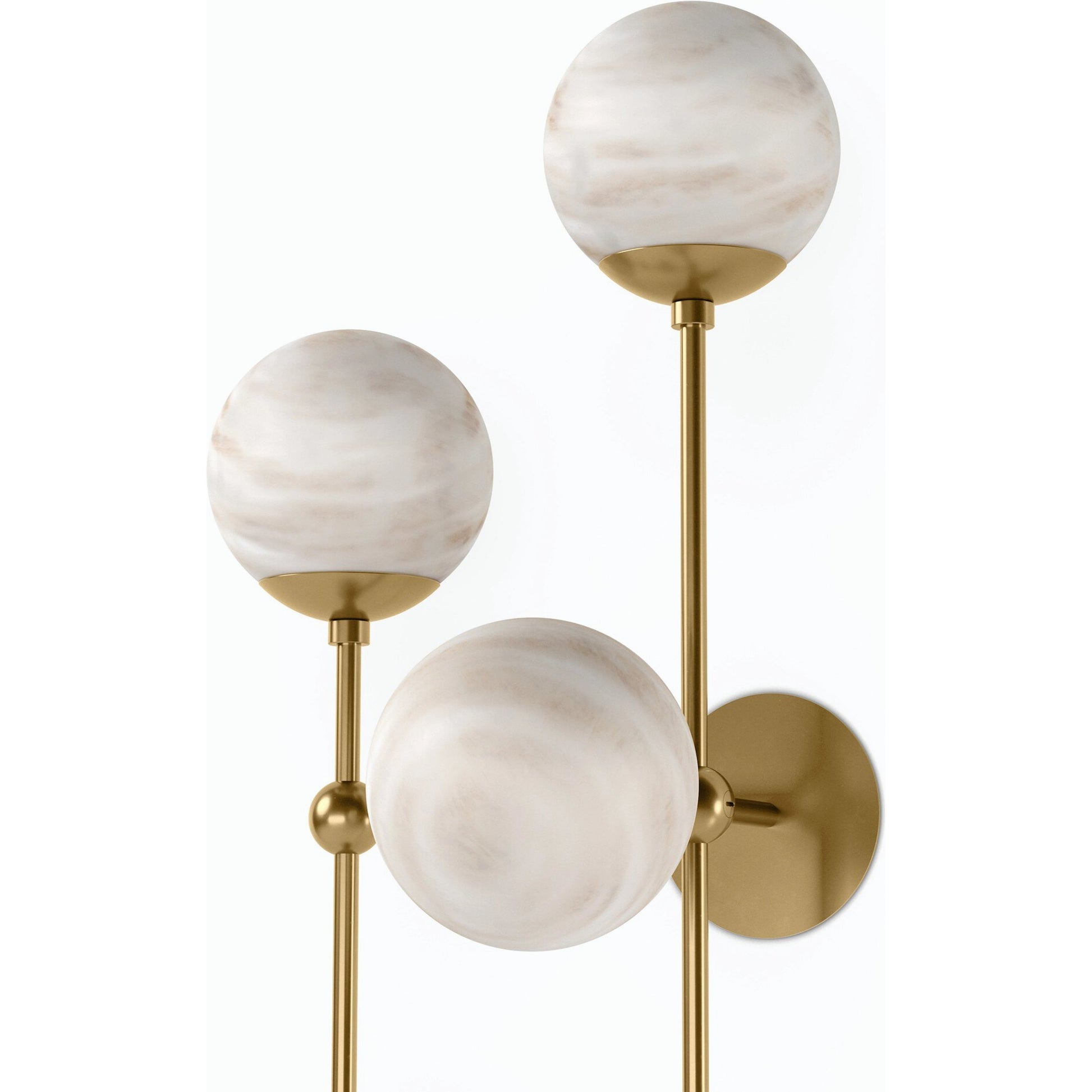 Armstrong 4 L Sconce by Four Hands. Made from brass, thermoplastic, glass in a modern style.