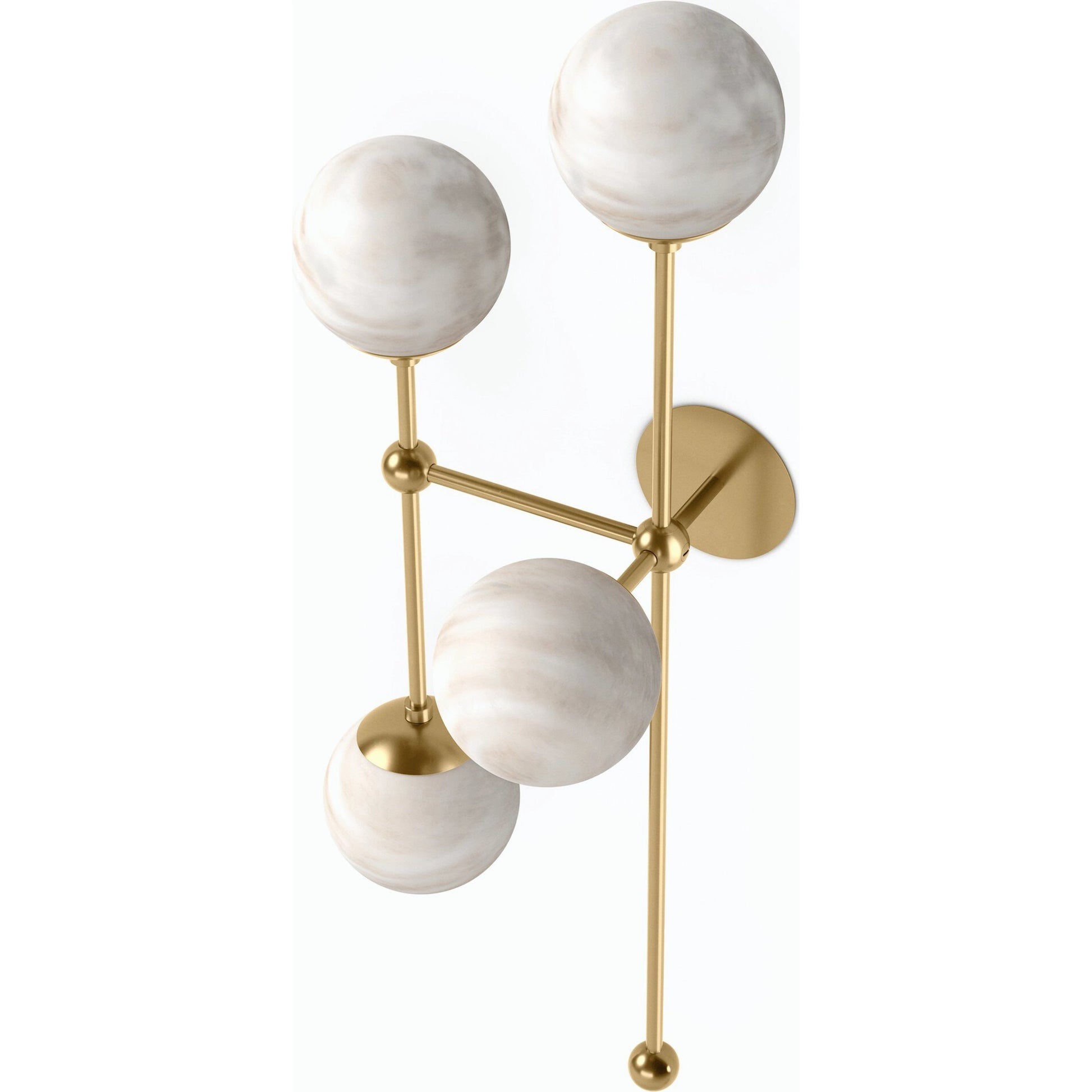 Armstrong 4 L Sconce by Four Hands. Made from brass, thermoplastic, glass in a modern style.