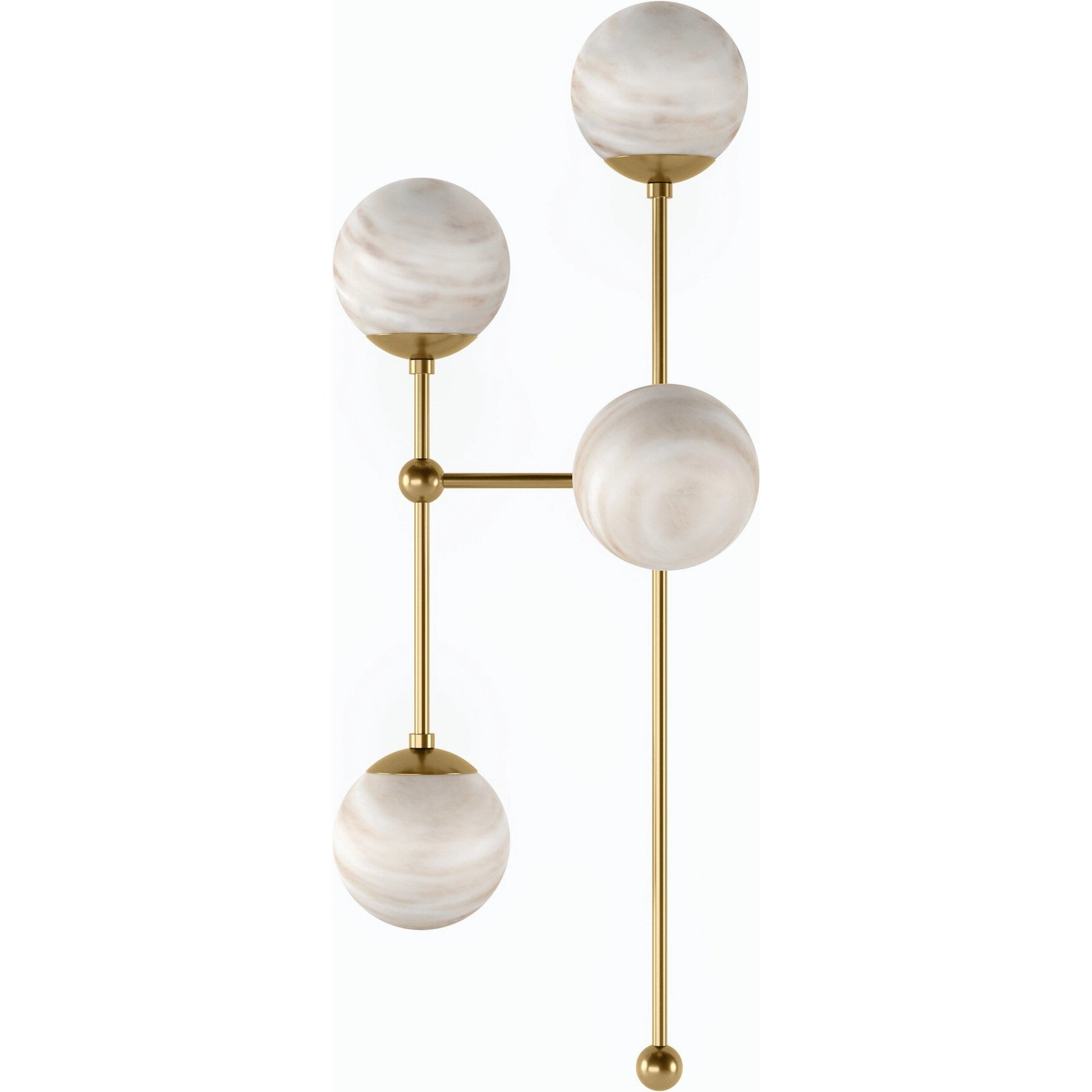 Armstrong 4 L Sconce by Four Hands. Made from brass, thermoplastic, glass in a modern style.