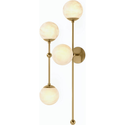 Armstrong 4 L Sconce by Four Hands. Made from brass, thermoplastic, glass in a modern style.