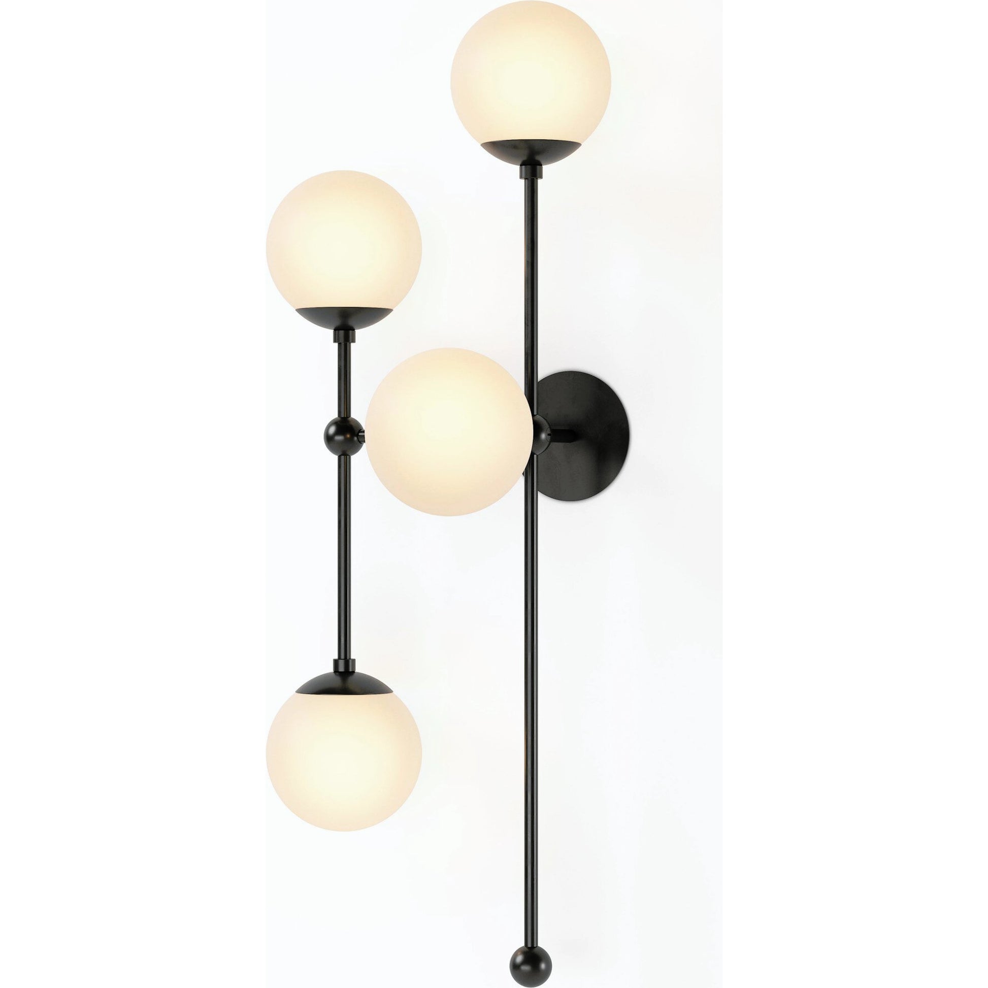 Armstrong 4 L Sconce by Four Hands. Made from brass, thermoplastic, glass in a modern style.