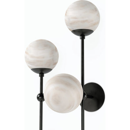 Armstrong 4 L Sconce by Four Hands. Made from brass, thermoplastic, glass in a modern style.