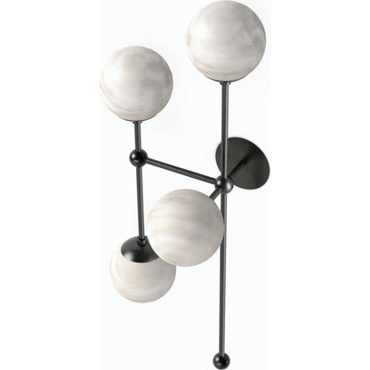 Armstrong 4 L Sconce by Four Hands. Made from brass, thermoplastic, glass in a modern style.
