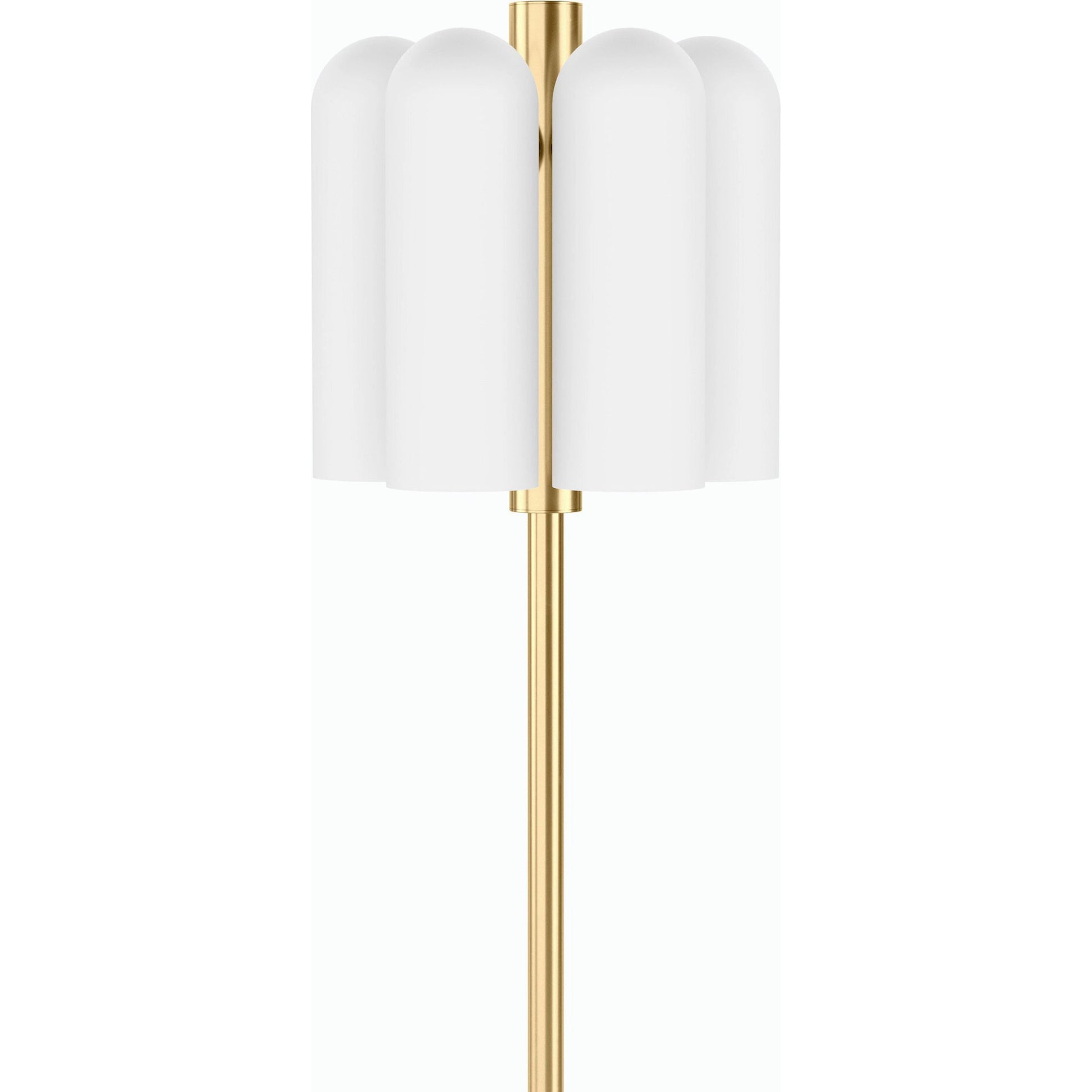 Odyssey 6 Floor Lamp by Four Hands. Made from brass, glass in a modern style.