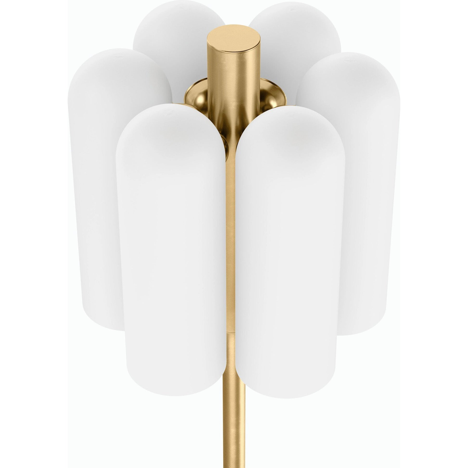 Odyssey 6 Floor Lamp by Four Hands. Made from brass, glass in a modern style.