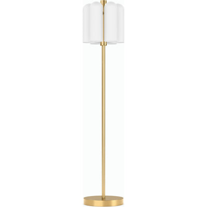 Odyssey 6 Floor Lamp by Four Hands. Made from brass, glass in a modern style.