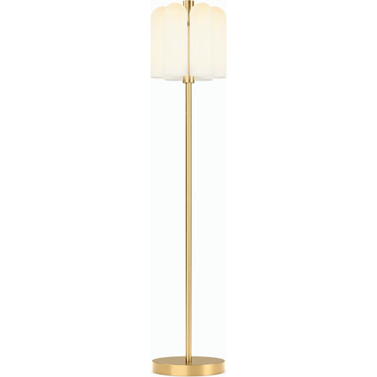 Odyssey 6 Floor Lamp by Four Hands. Made from brass, glass in a modern style.