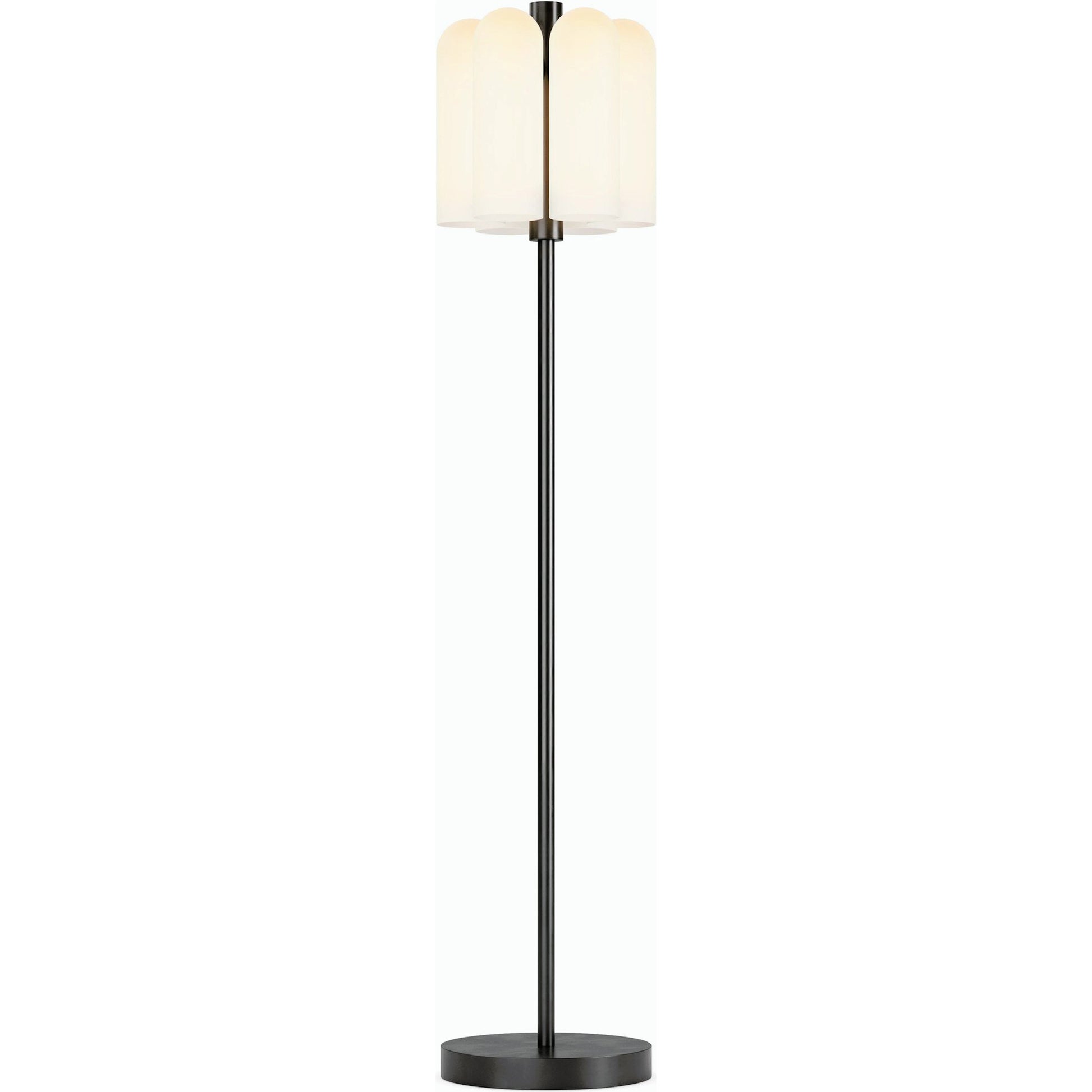 Odyssey 6 Floor Lamp by Four Hands. Made from brass, glass in a modern style.