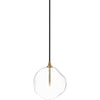 Organic Glass, Burnished Brass / D 15" / W 8" / H 8"
