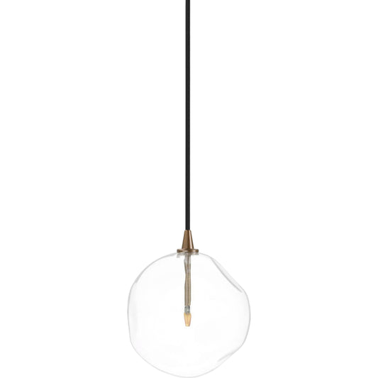 Organic Glass Globe Pendant by Four Hands. Made from glass, brass in a modern style.