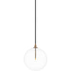 Clear Glass, Heritage Bronze Brass / D 15" / W 8" / H 8"