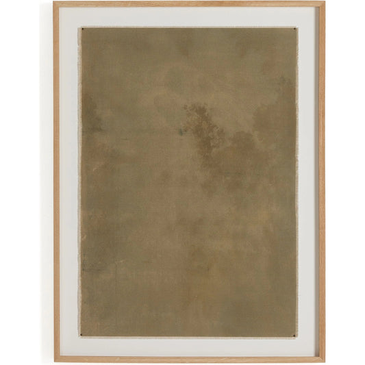 Float in Turbulence by Aileen Fitzgerald by Four Hands in vertical grain 2.5 white oak. Made from vertical grain white oak, fredrix 558 raw canvas, gallery bracer in a modern style.