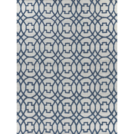 Windsor 2450 Rug by Exquisite Rugs in dark blue/gray. Made from wool, bamboo silk in a unique style.