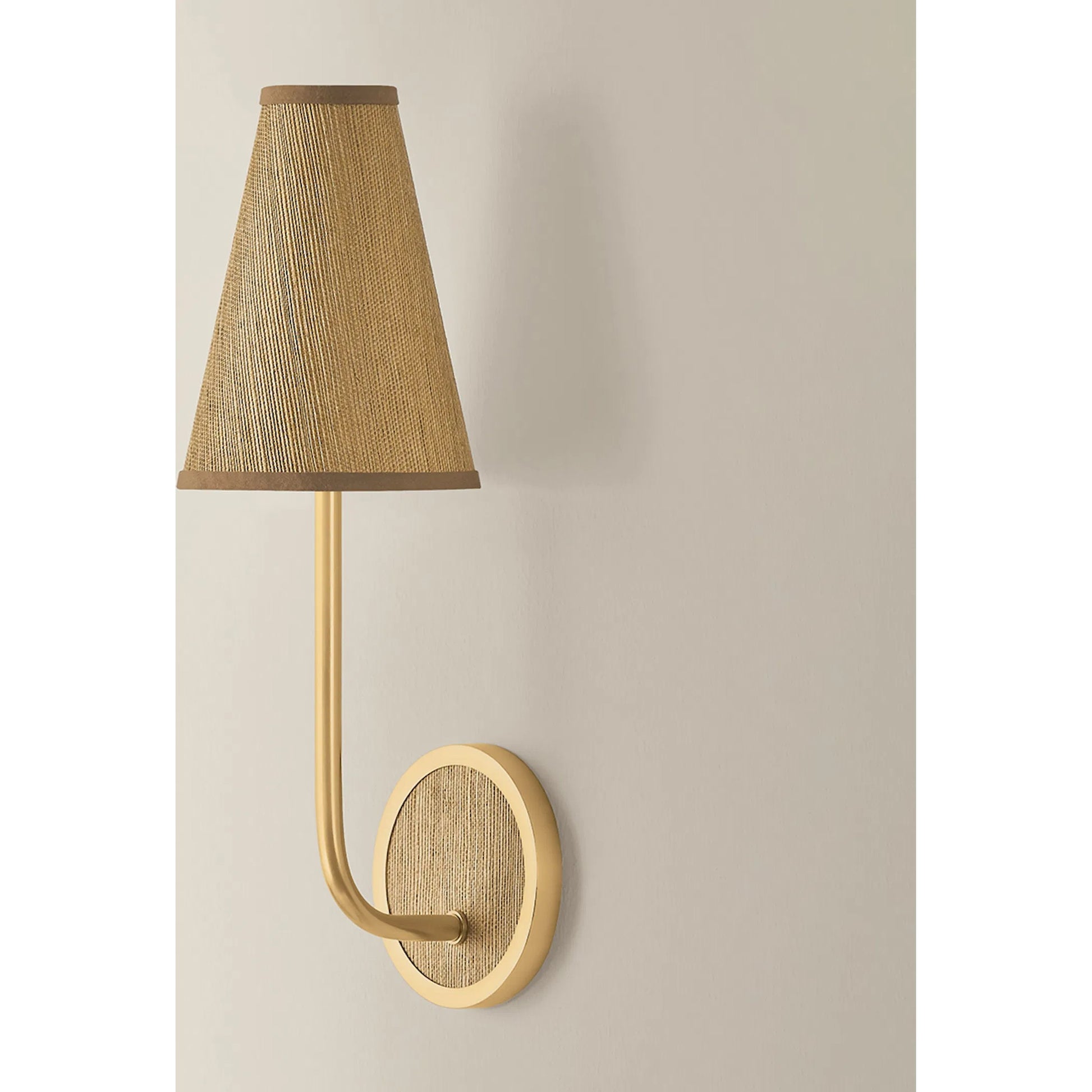 Buskirk Wall Sconce by Hudson Valley in aged brass. Made from unique in a transitional style.
