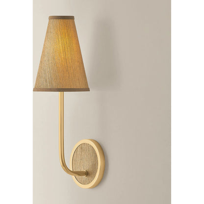 Buskirk Wall Sconce by Hudson Valley in aged brass. Made from unique in a transitional style.