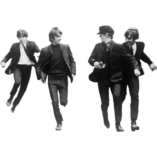 The Beatles Running in a Hard Day's Night by Four Hands. Made from white 2.5 maple, photo paper in a modern style.