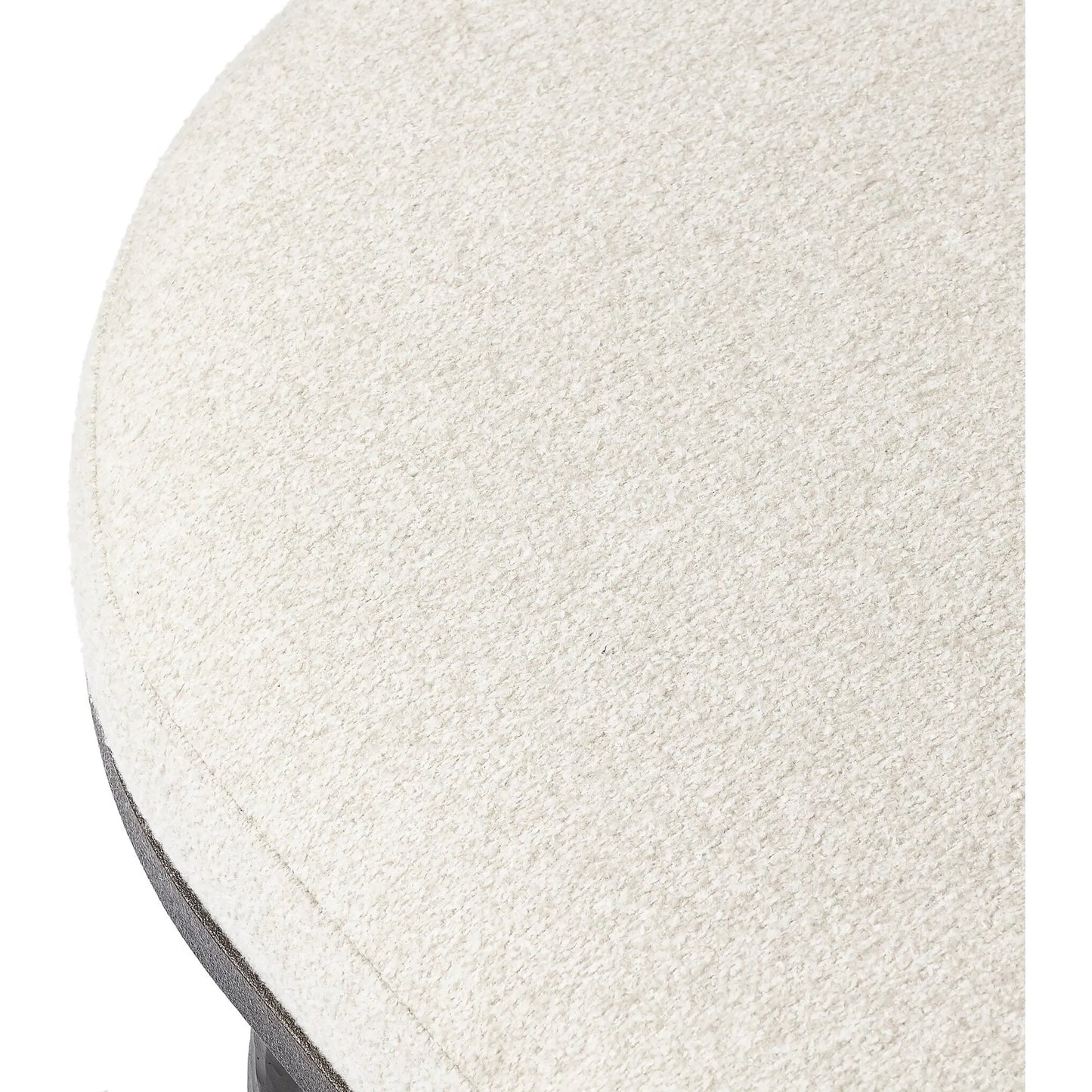 005 SI-2635285 | Closeup | Corinne Cocktail Ottoman by Four Hands in crete pebble, hammered bronze, textured bronze. Made from 100% post consumer recycled polypropylene, iron in a unique style.