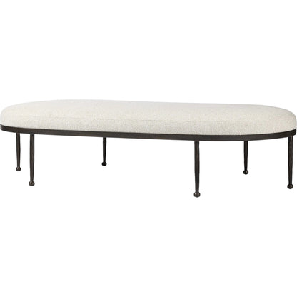 Corinne Cocktail Ottoman by Four Hands in crete pebble, hammered bronze, textured bronze. Made from 100% post consumer recycled polypropylene, iron in a unique style.