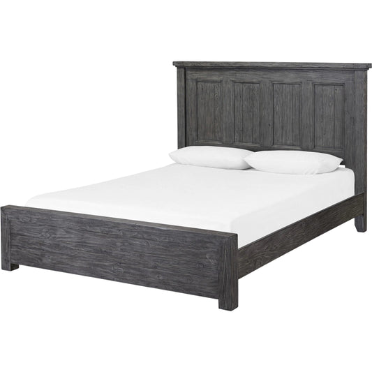 Irish Coast Box Bed With Low Footboard by Four Hands in washed grey. Made from solid mixed reclaimed wood in a unique style.