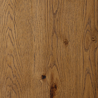 Theodore Bookcase by Four Hands in rustic amber oak veneer. Made from thick oak veneer, engineered hardwood in a transitional style.